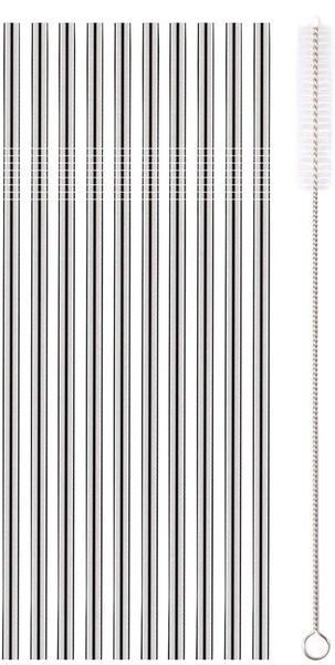 Reusable Stainless Steel Thin Silver Drinking Straws - Easy Trade