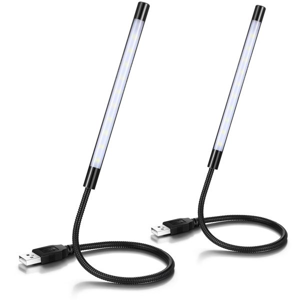 USB LED Light Flexible Stick Dimmable LED Lamp for Reading Book - 2 Piece