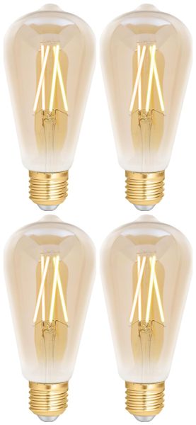 4 x Dr Light LED Filament Bulb Antique Look Bayonet Screw Type 4 Watt
