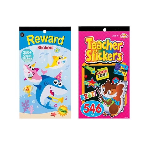 Bulk Pack x 6 Sticker Book Teacher Reward