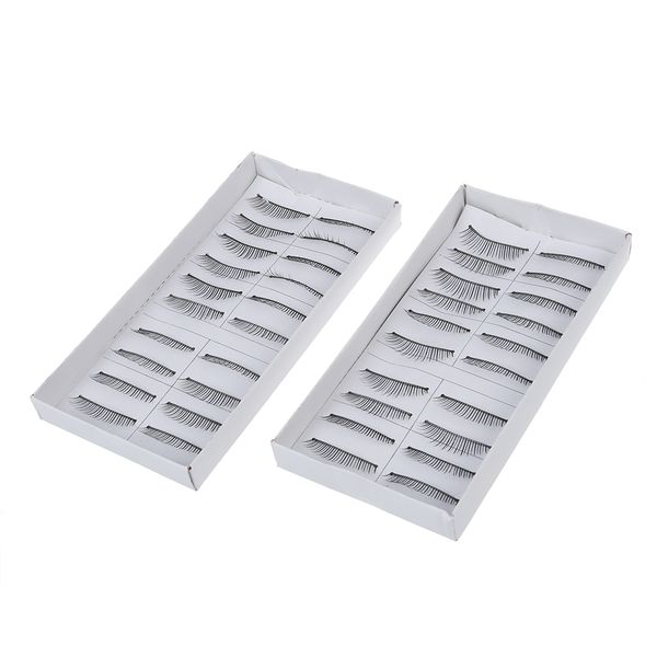 2 x 10 Pair Eyelashes False Eyelash Natural Eye Makeup Eyelash Black