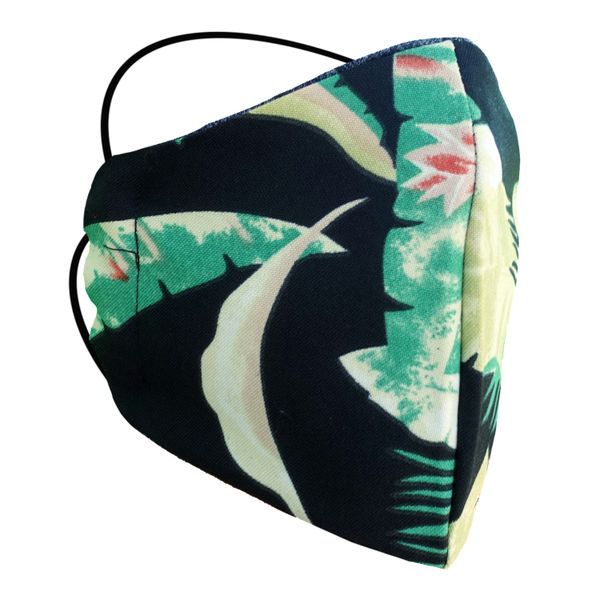 Face Mask - Leaves - 3 Ply Washable Reusable Cotton Fabric