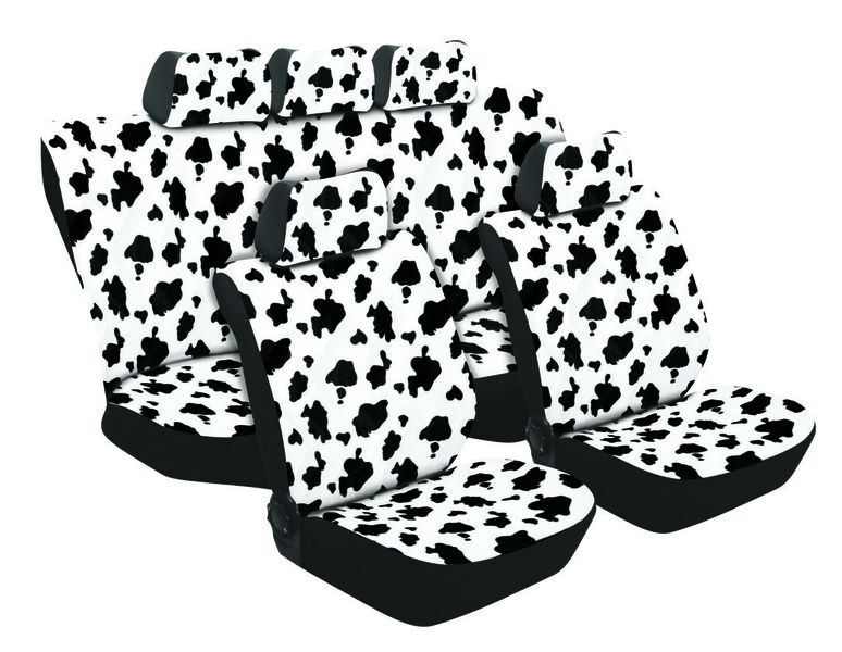 Stingray - Texas Cow Print 11 Piece Set White/Black SA180