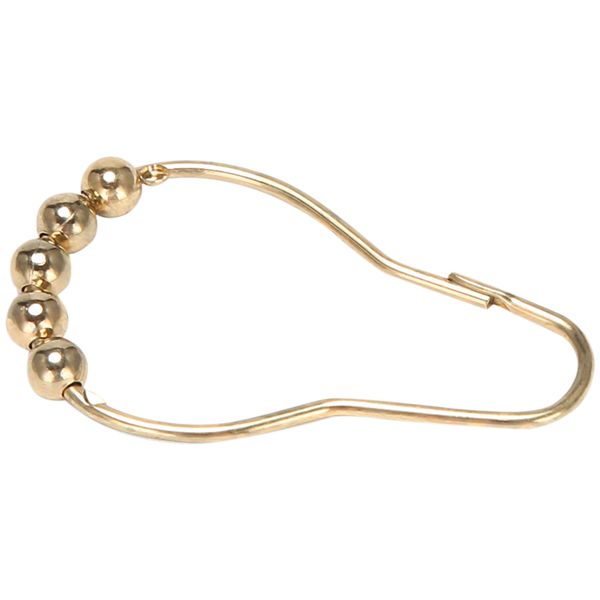 Easy Install Rustproof Shower Curtain Hooks Frictionless Stainless Steel -
