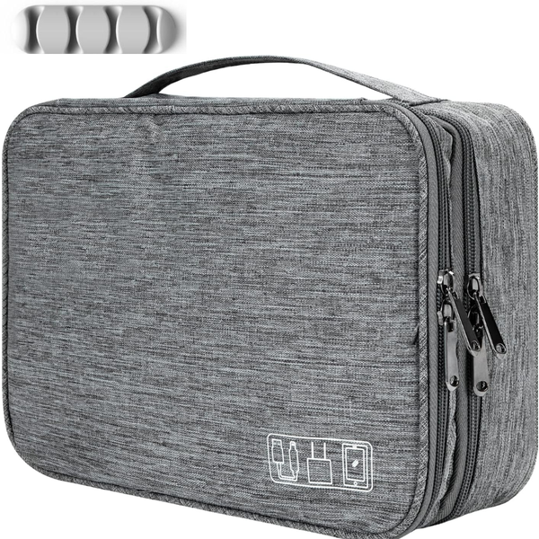 Splendid Double Layer Travel Electronics Accessories Organizer Bag
