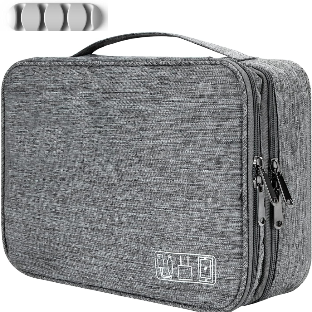 Splendid Double Layer Travel Electronics Accessories Organizer Bag