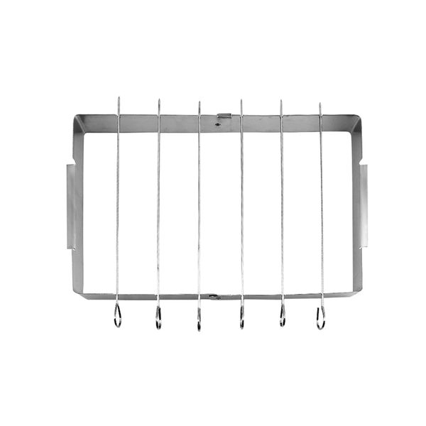 BBQ Grill Skewer Kit Foldable BBQ Grill Rack for Camping Picnic Party