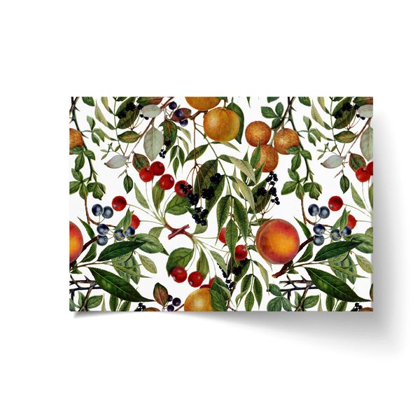A3 Disposable Paper Placemat Set - Vintage Fruit