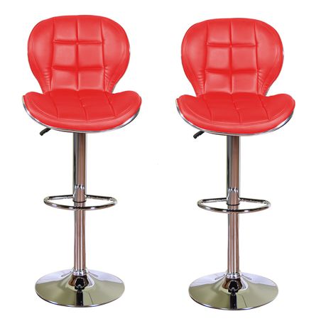 Bar Stools Kitchen Counter Chairs Set of 2 Red Shop Today