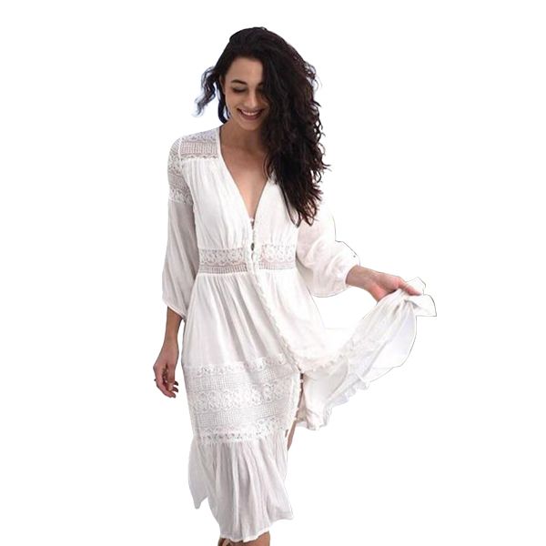 Women's White Wonder Beach Cover-up