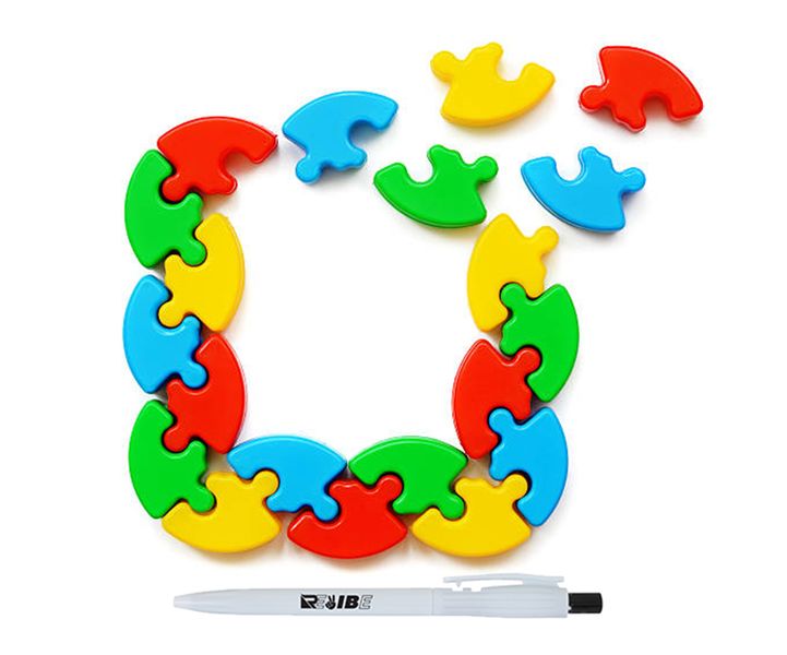 Educational Kid Learning Building Puzzle Pie Pieces HL6065 With ReVibe Pen