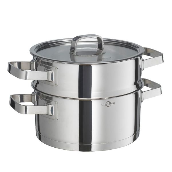 Kuechenprofi San Remo Stainless Steel Pot &amp; Lid Set with Steaming Insert