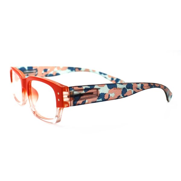 X-Tra Vision Square Reading Glasses - Fawne - Orange - +1.00