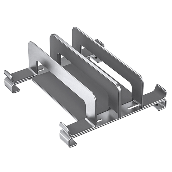 Laptop Stand Holder Adjustable Vertical Desktop Notebook Dock Silver