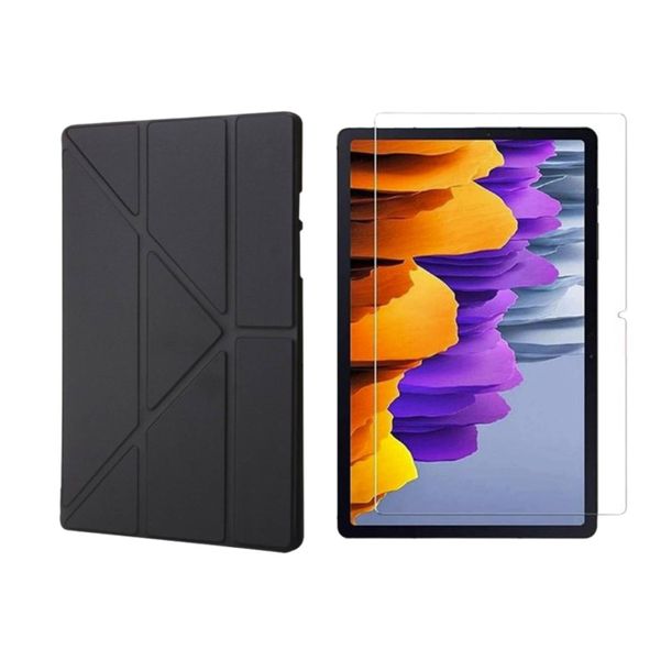 Trifold Flip Case&amp; Screen Protector Compatible With Samsung A7Lite 8.7-Black