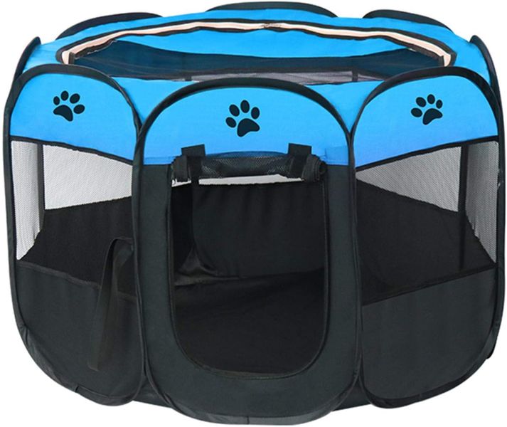 Pet Tent Fence Play Pen Cat Dog Animals Portable Foldable with Shade Cover