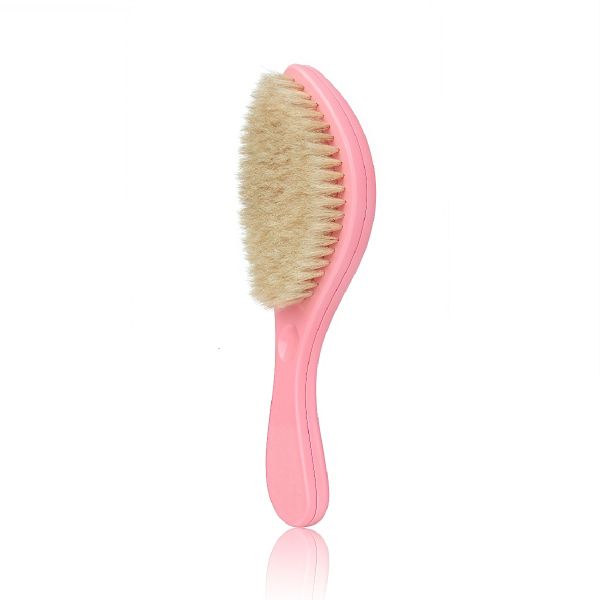 Premium 360 Wave Brush for Men - 100% Natural Boar Bristles - Pink