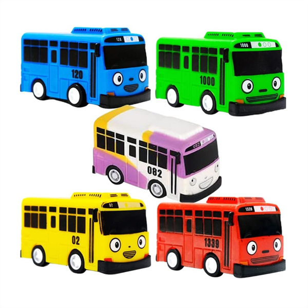 5Pcs Mini Bus Toy Car Model Car For Boys Friends And Children Gift
