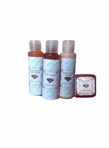 Calro Hospitality Room Amenities Pack 50ml with 40gSoap - Rooibos &amp; Cinnam