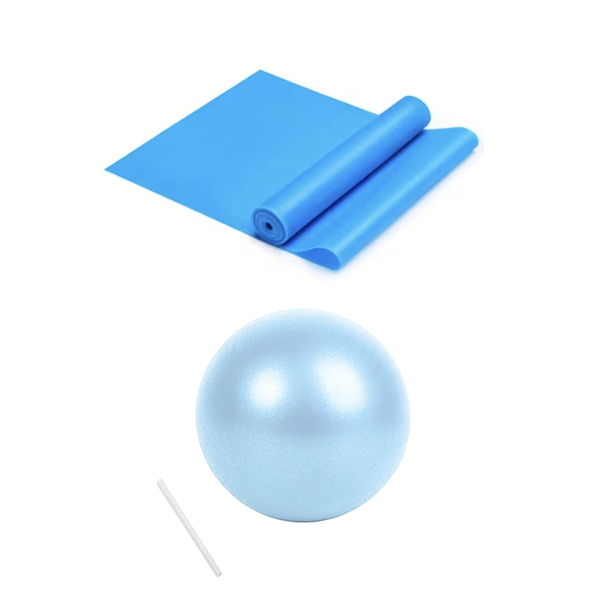 Mini Inflatable Yoga &amp; Pilates Ball with Resistance Band