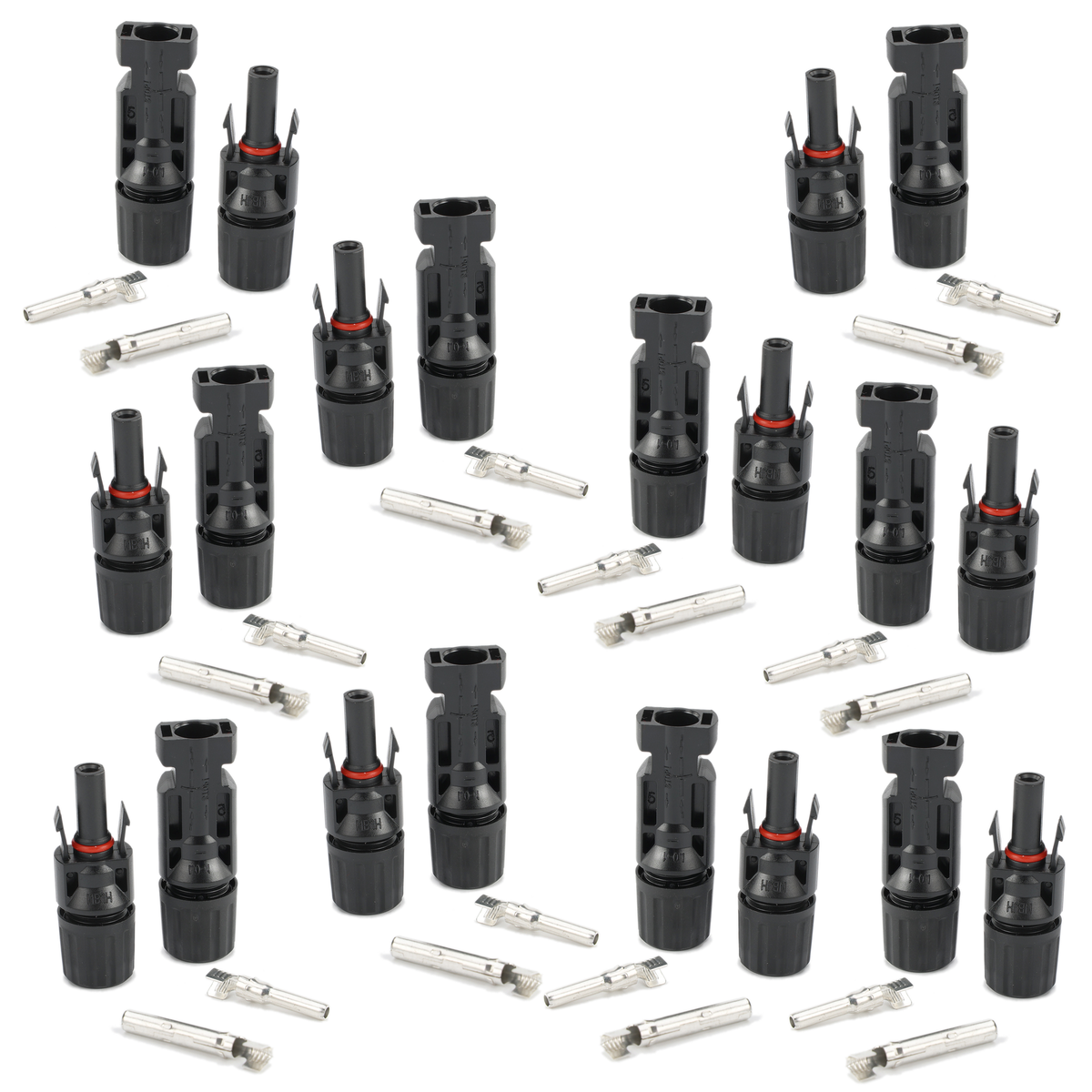 Rolling Power-Solar MC4 Connector Pair - Male and Female Combo of 10 Pairs