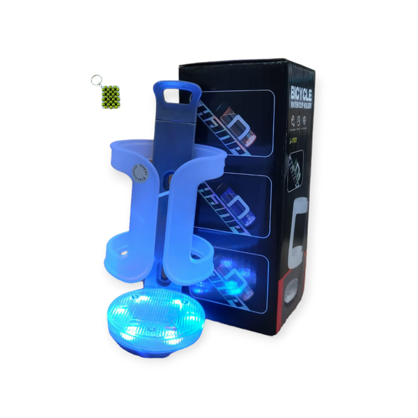 FA-J1101 LED RGB Bicycle Water Bottle Holder + Key Chain
