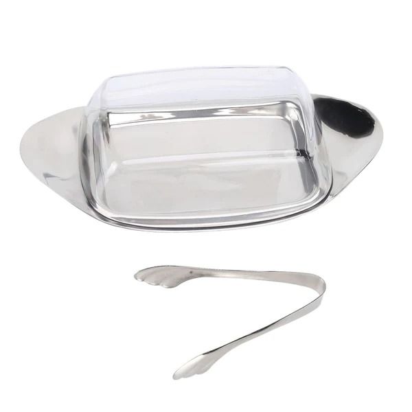 Super Deal Stainless Steel Butter Container With Transparent Cover- SD