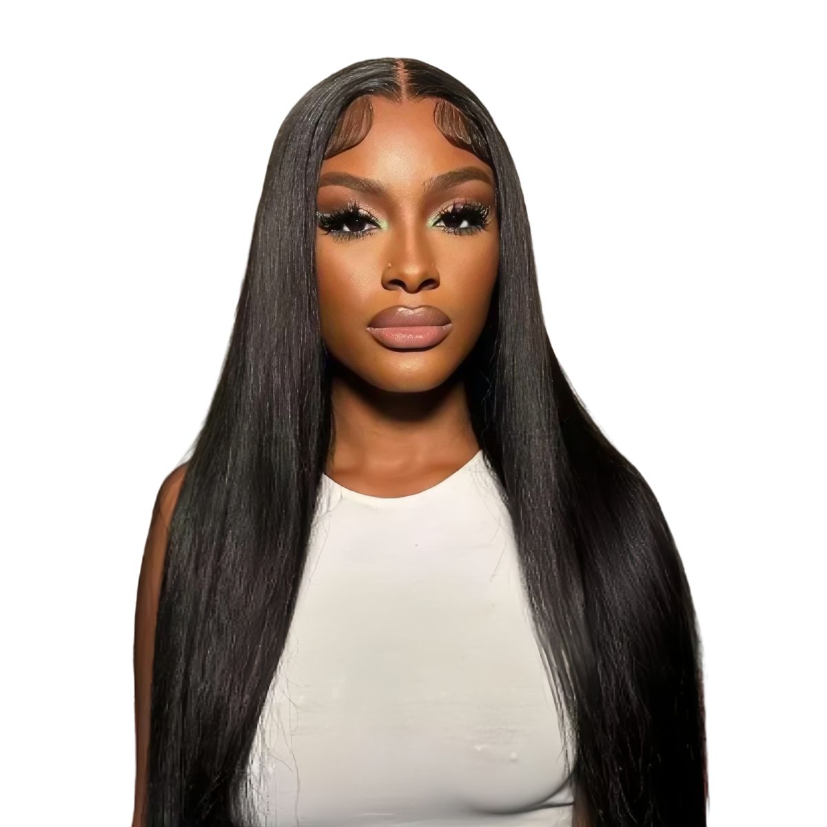 Marigold 26-inch Full Frontal Straight Wig Human Hair Natural Colour