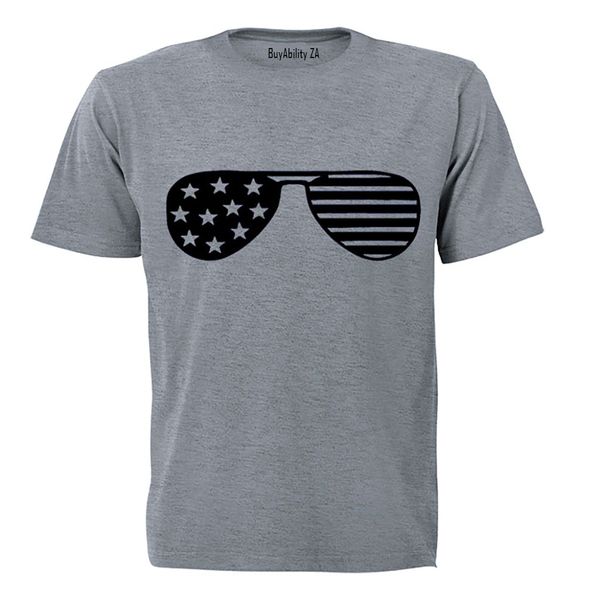 American Inspired Glasses! - Mens - T-Shirt - White