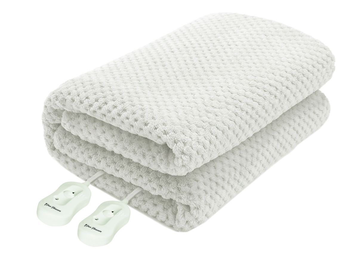 Pure Pleasure Queen Coral Fleece W/ Skirt Fitted Electric Blanket