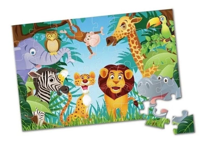 Hao Xiang Jungle Animal Floor Puzzle - 48 Pieces