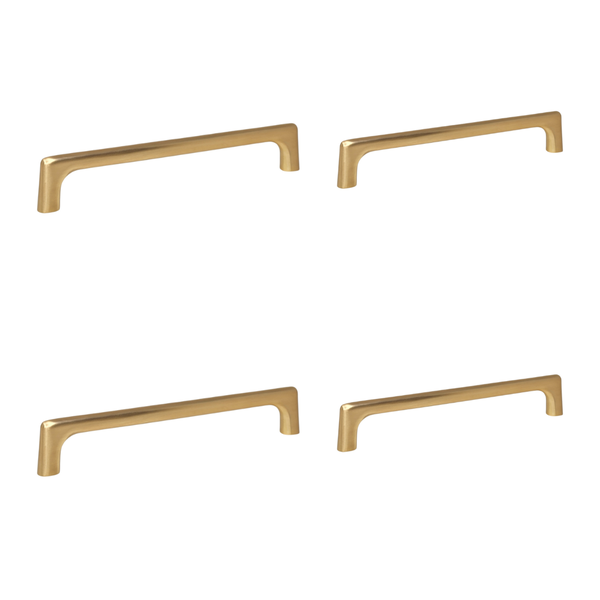 Brushed Gold cupboard handle "Toledo" - 4 Pack - 128mm