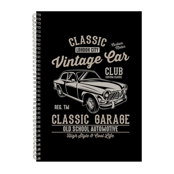 Vintage Car Club Notebook Car Gift Idea A4 Notepad 125