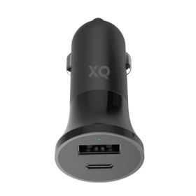 xqisit dual port car charger usb c a