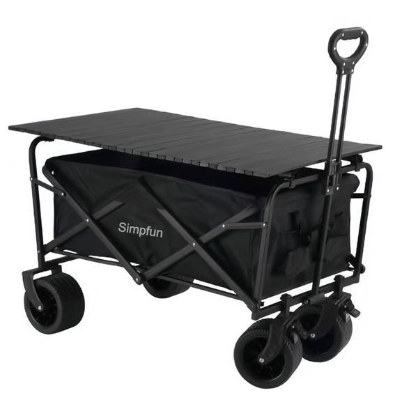 180L Heavy-Duty Foldable Utility Wagon with 600D Oxford Cloth