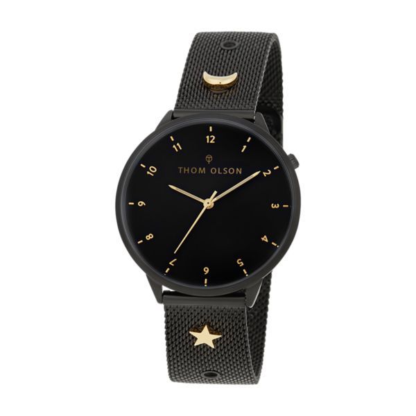 Thom Olson Night Dream Black Stainless Steel Mesh Watch - CBTO002