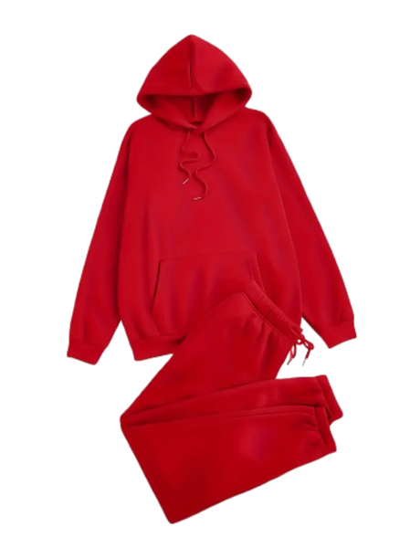 Solid Color Women's Casual Tracksuit Set - Regular Fit