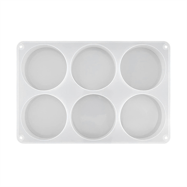 Resin Coaster Molds 6-Cavity Deep Round Coaster Silicone Molds