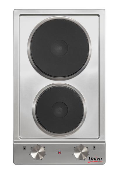 Univa UDH02S Domino 2 Plate Electrical Hob - S/Steel