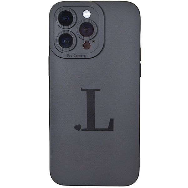 Black - Phone Case with Initial L &amp; Pro Camera - Iphone 14 Pro Max