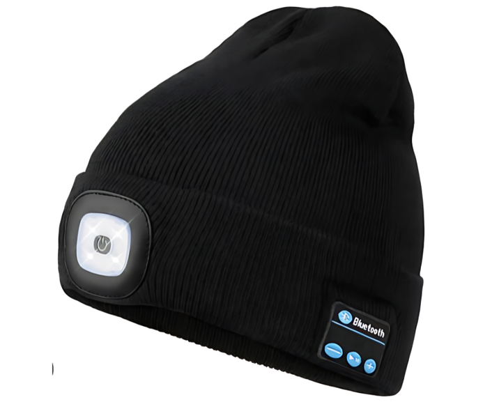 Smart Beanie with LED Light - Black - All in One Winter Essential