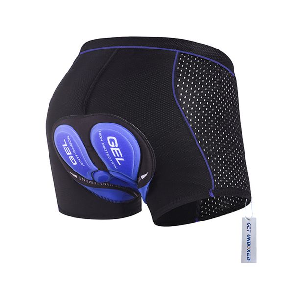 GET UNBOXED Men's Cycling Underwear with 3D Padded Gel - Blue