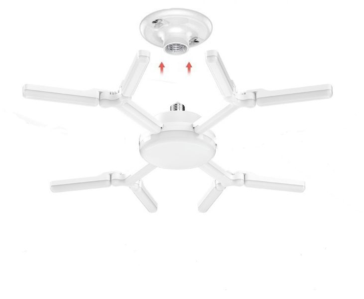 White FA-004 E27 LED Snowflake Shape Foldable Pattern Changing Light