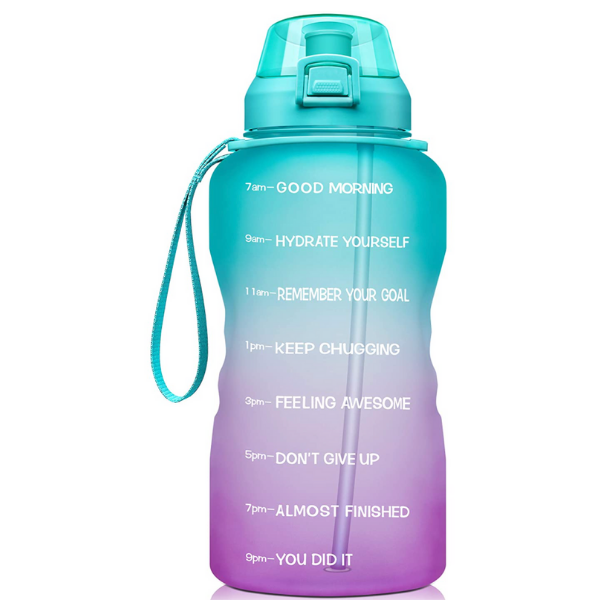 2.2 Litre Motivational Bottle Green to Purple Gradient