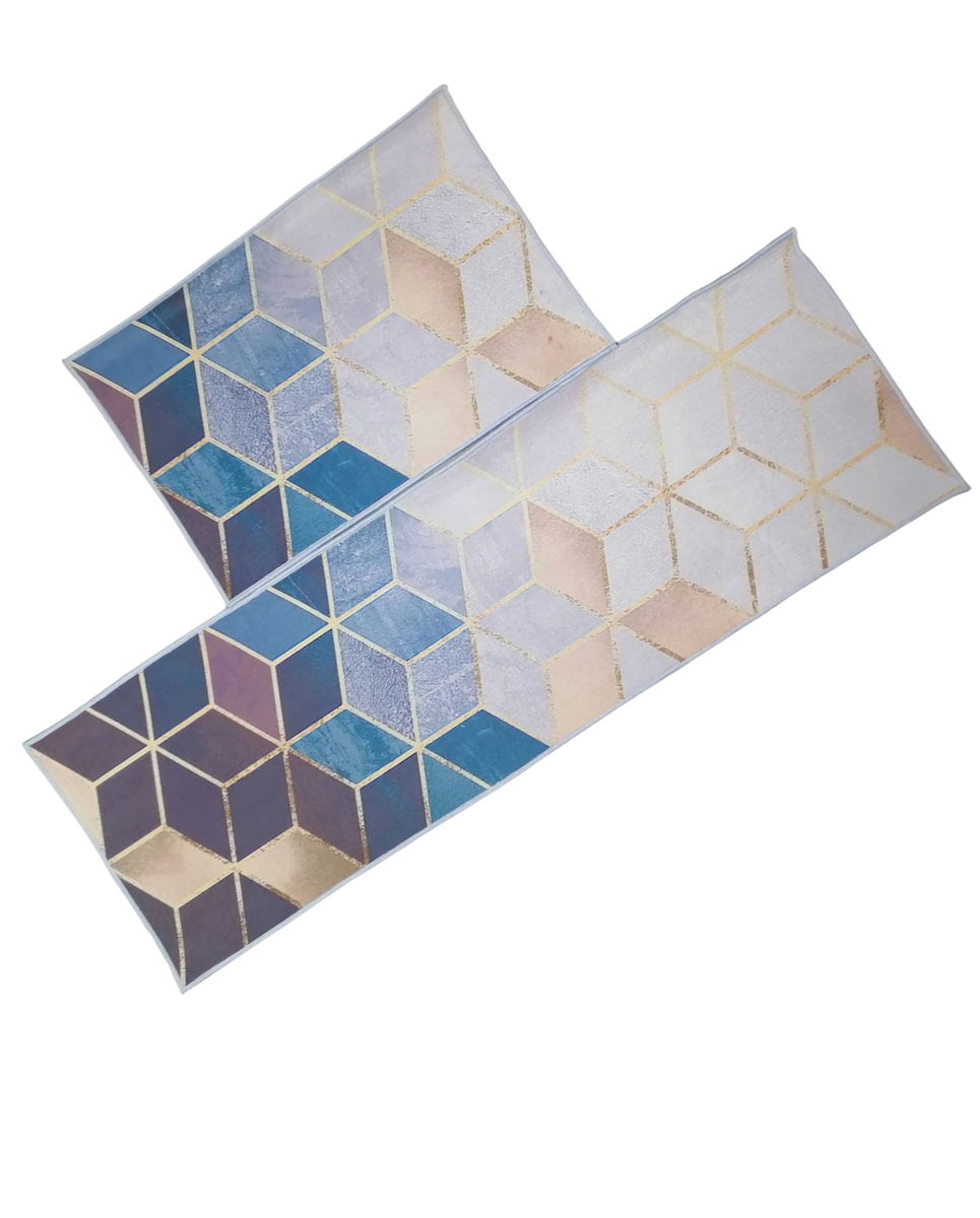 2 Piece Kitchen NonSlip Floor Carpet Area Rug Bathroom Door Mat Set