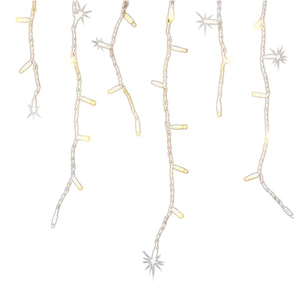 Led Twinkle Icicle Daylight Clear Wire 230VAC