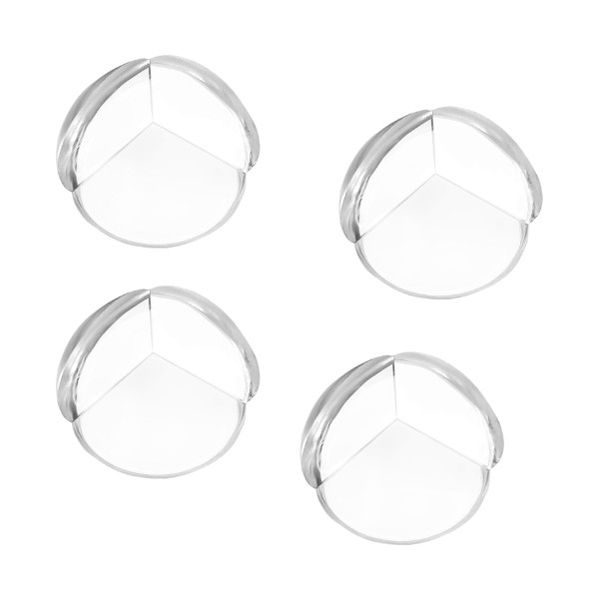 4 Pack - Ball-Shaped Silicone Corner Protectors - Clear