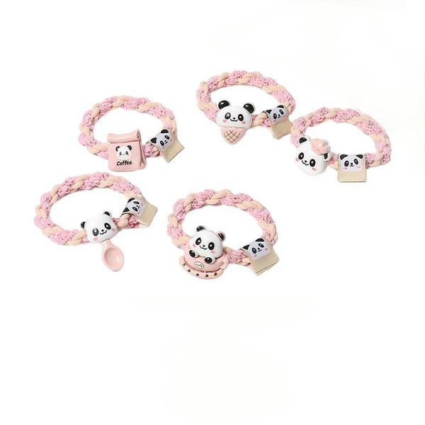 Sweet Pink Panda Hair Bands-5Piece