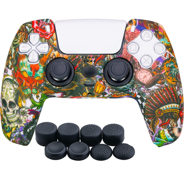Silicone Case and Finger Grips for PS5 Controller
