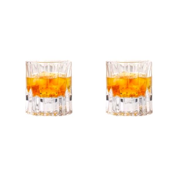 Set of 2 Crystal Whiskey Glasses 200 ml